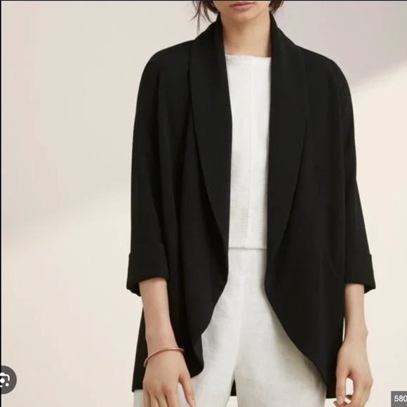 Aritzia Wilfred Crepe Open Blazer Black Size 2 - Picture 1 of 1